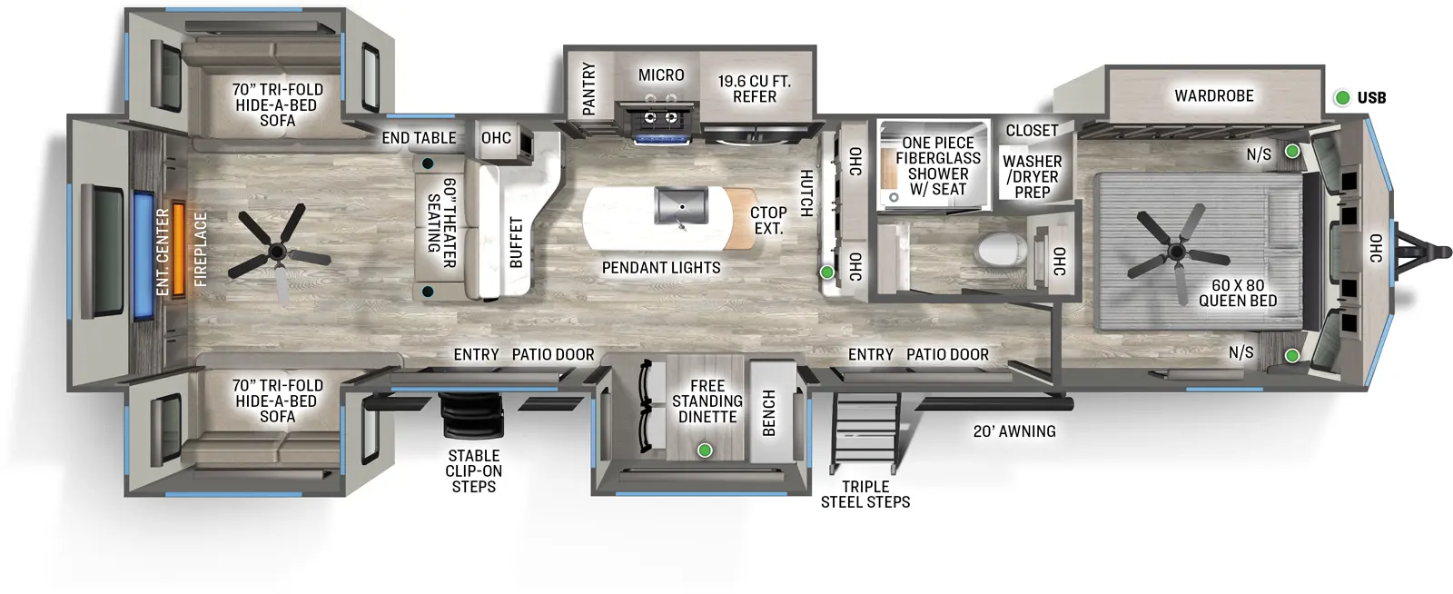 Sierra Destination 403RD Floorplan